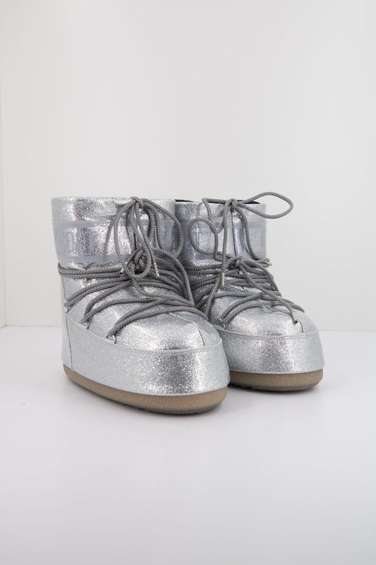 MOON BOOT MB ICON LOW GLITTER en color PLATA (2)
