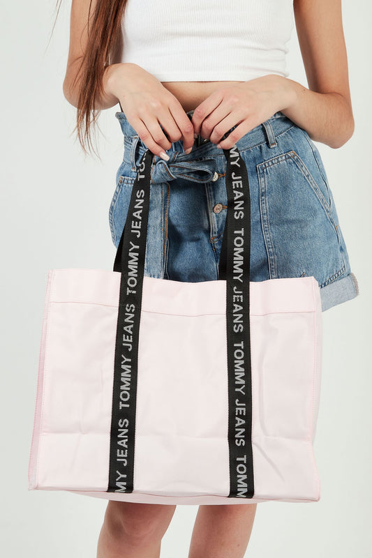 TOMMY JEANS AW0AW14549 TJW ESSENTIAL TOTE en color ROSA (2)