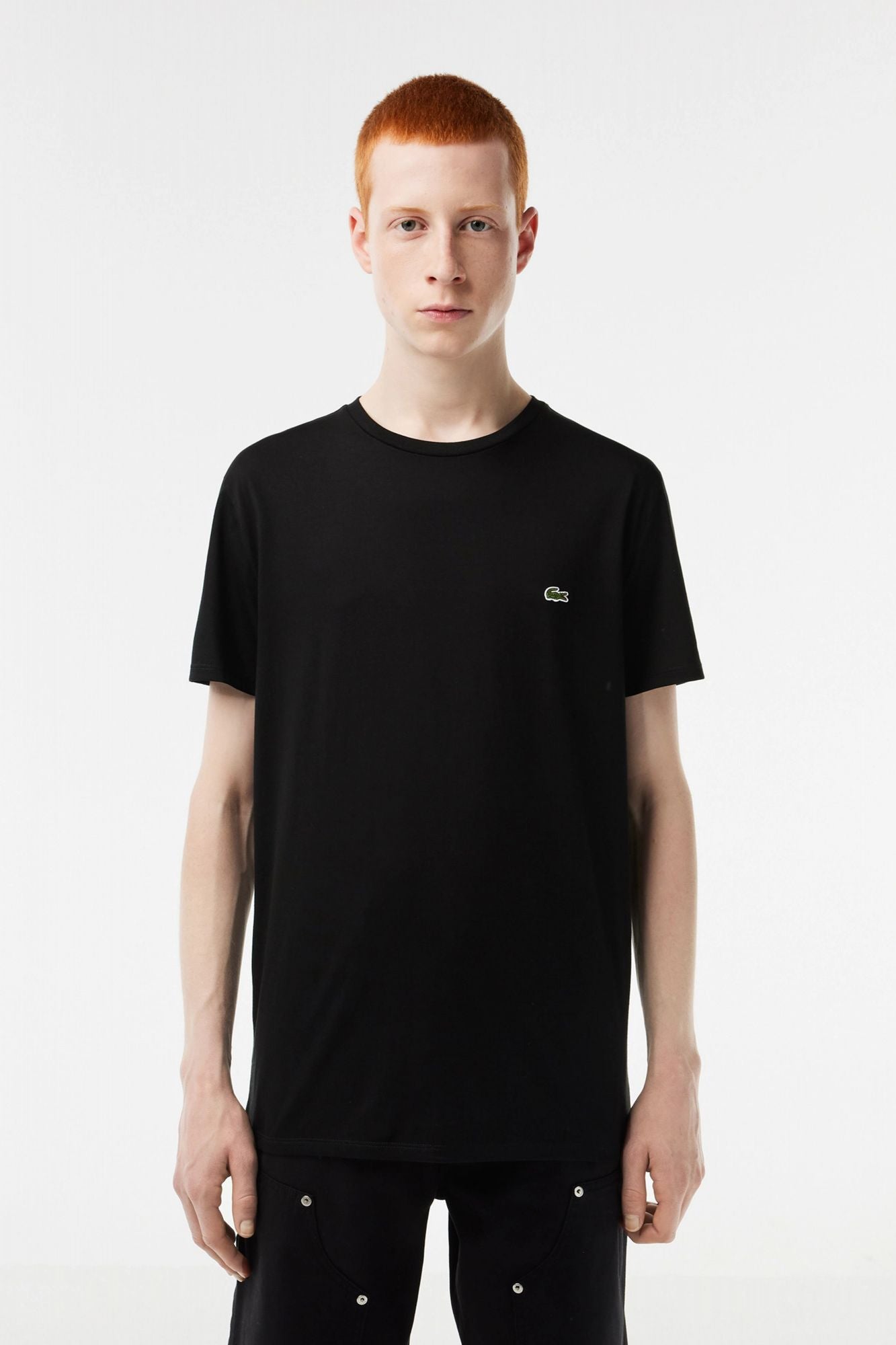 LACOSTE SPORTSWEAR TEE-SHIRT REGULAR FIT en color NEGRO (1)
