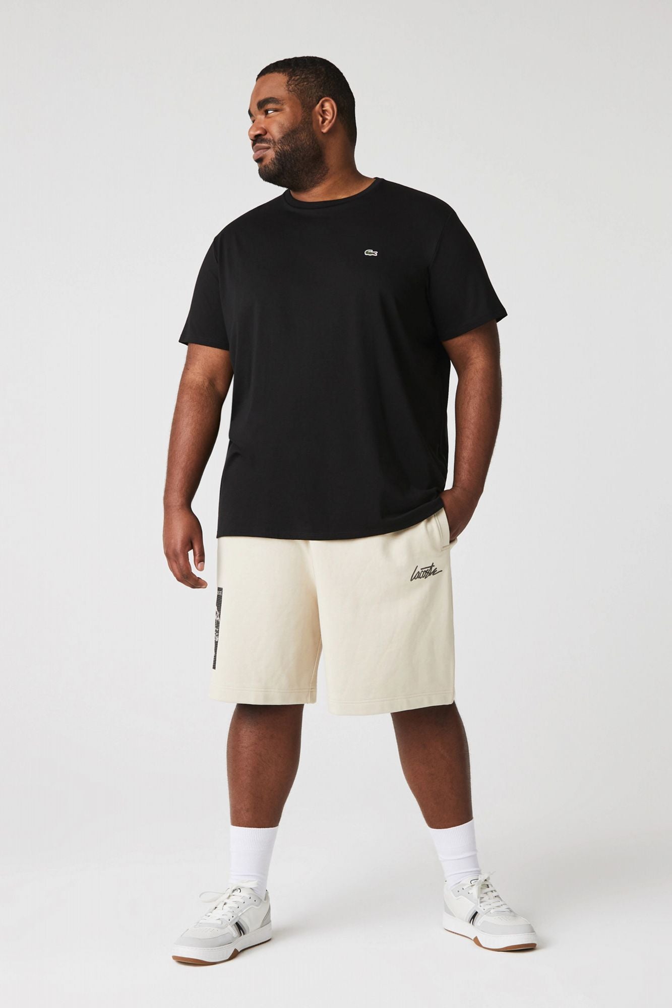 LACOSTE SPORTSWEAR TEE-SHIRT REGULAR FIT en color NEGRO (4)