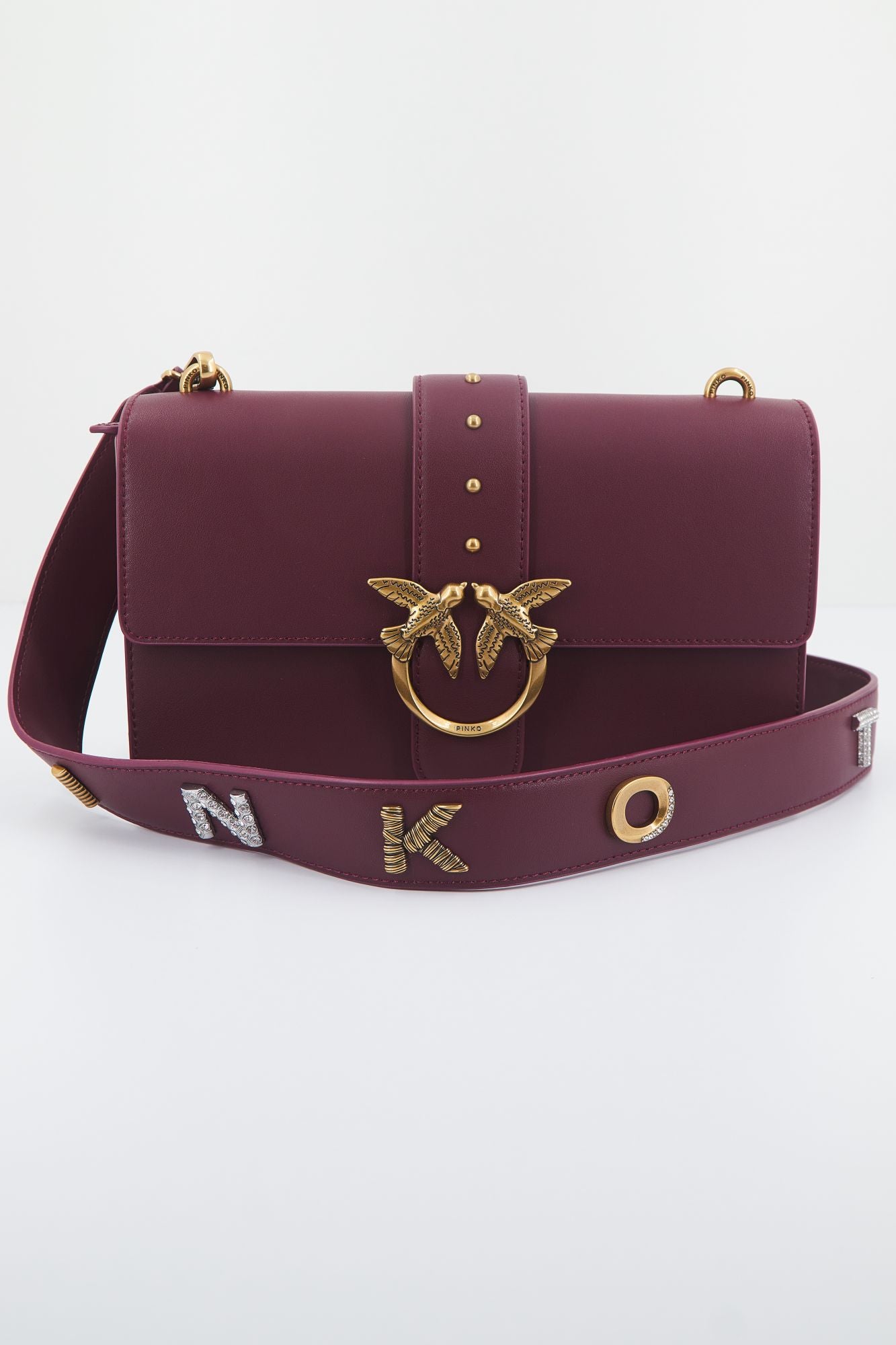 PINKO LOVE ONE CLASSIC FL VIT en color BURDEOS (1)