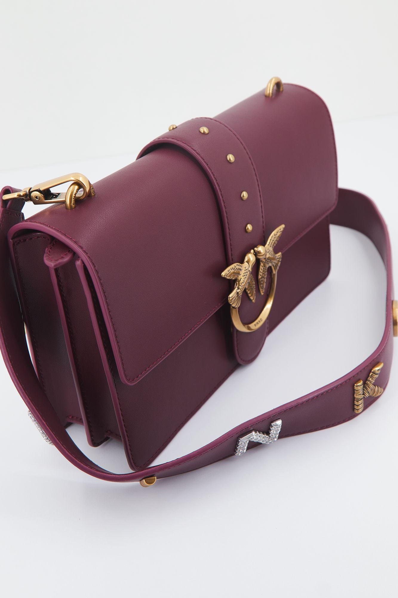 PINKO LOVE ONE CLASSIC FL VIT en color BURDEOS (3)