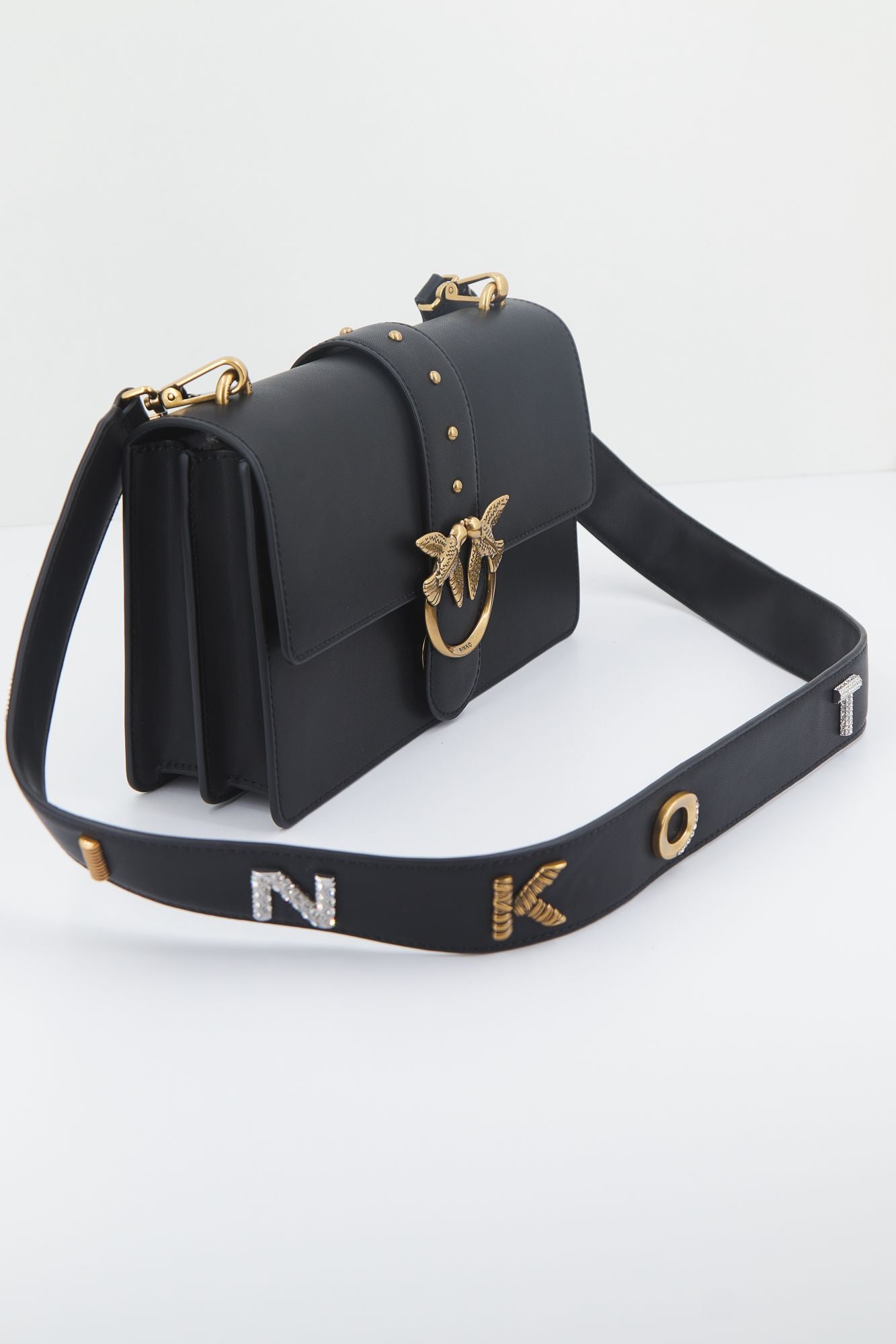 PINKO LOVE ONE CLASSIC FL VIT en color NEGRO (3)
