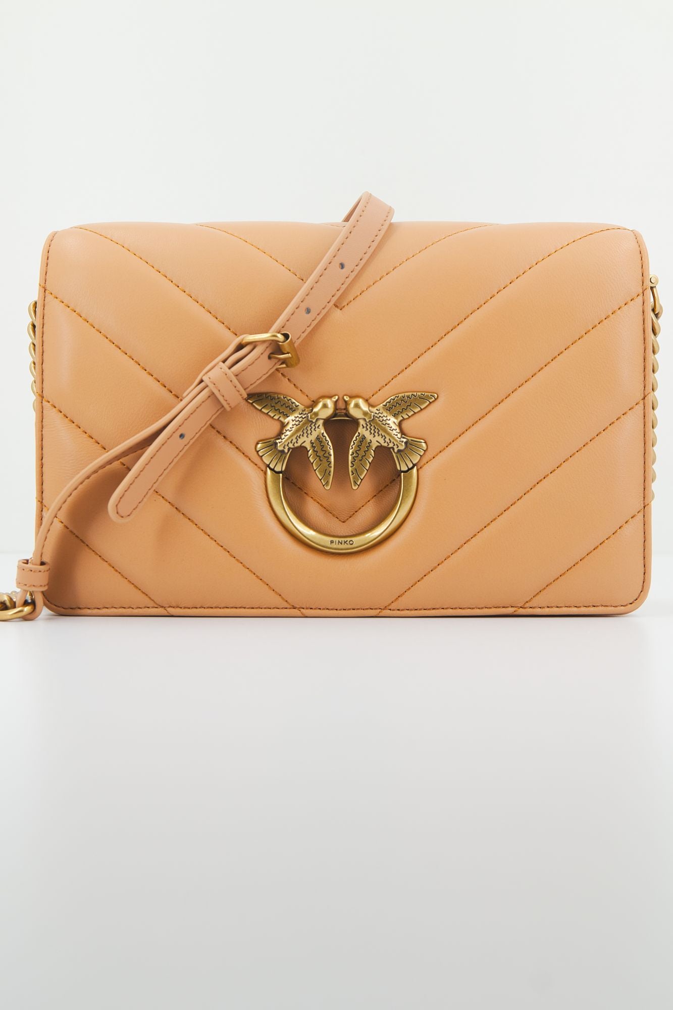 PINKO LOVE CLICK CLASSIC SHEE en color MARRON CLARO (1)