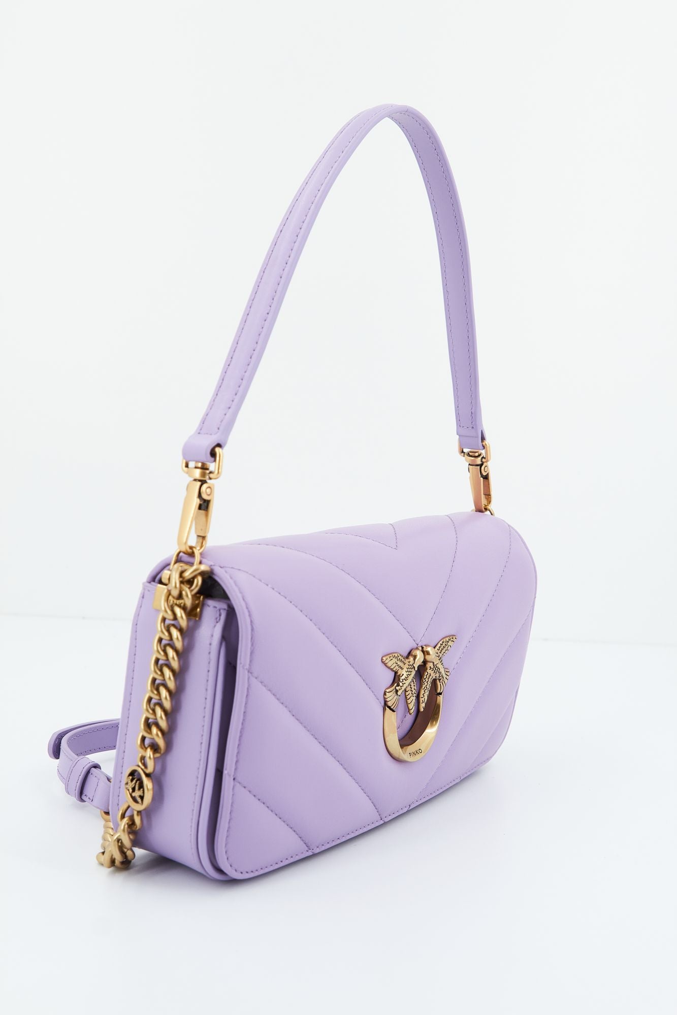 PINKO LOVE CLICK BAGUETTE MIN en color VIOLETA (2)