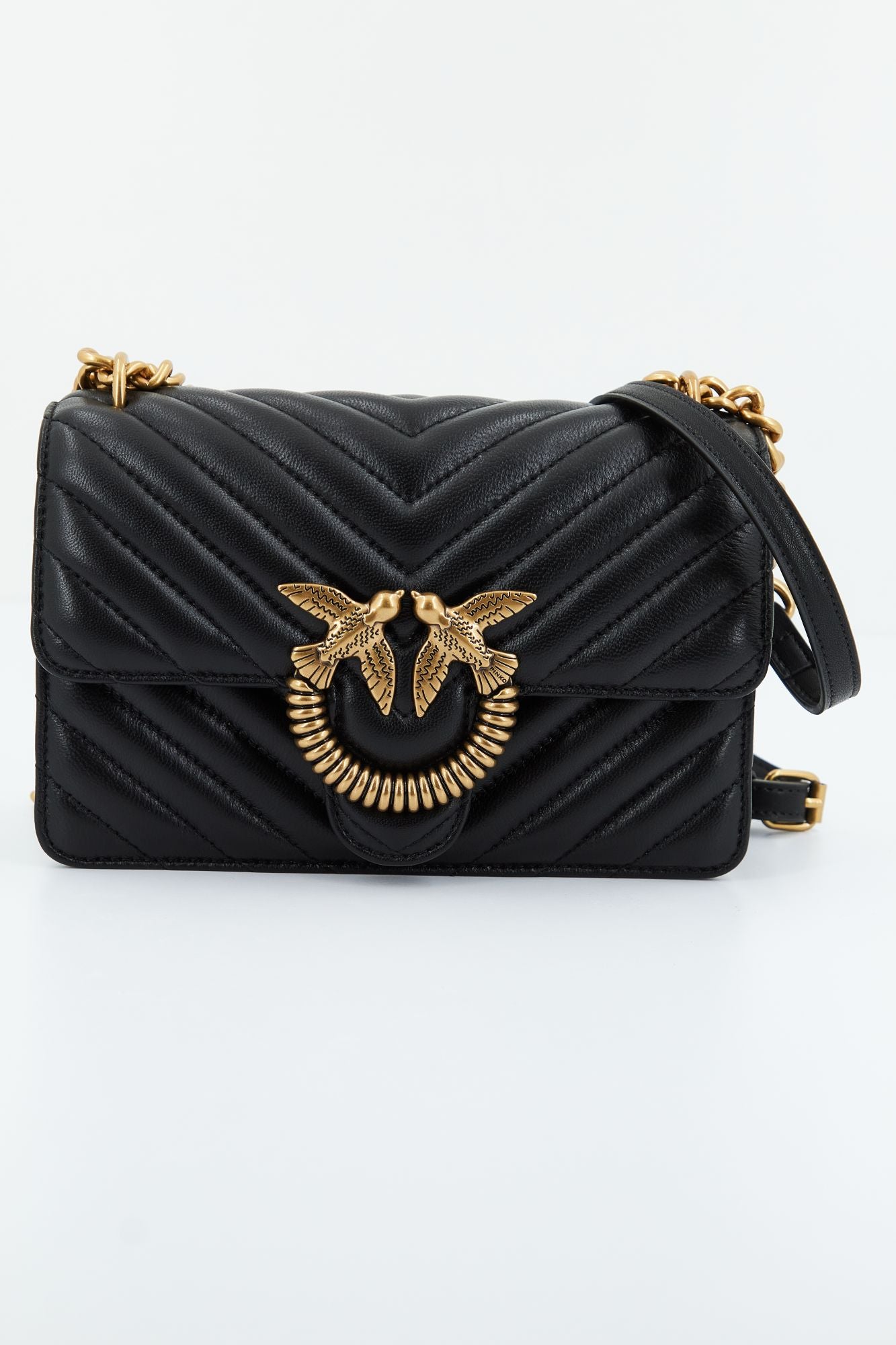 PINKO LOVE ONE MINI DC V-QUIL en color NEGRO (1)