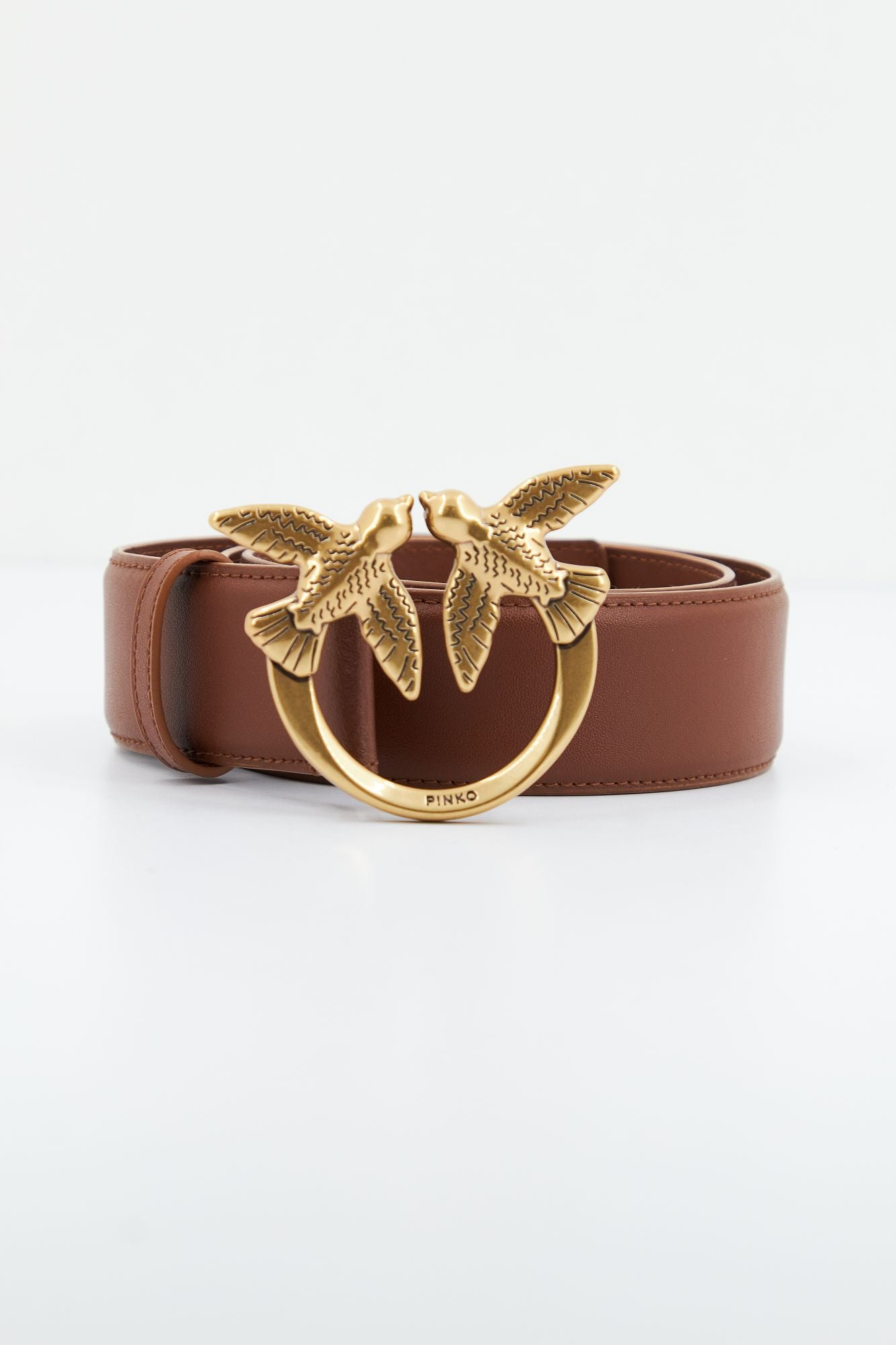 PINKO LOVE BERRY H4 BELT VITE en color MARRON (1)
