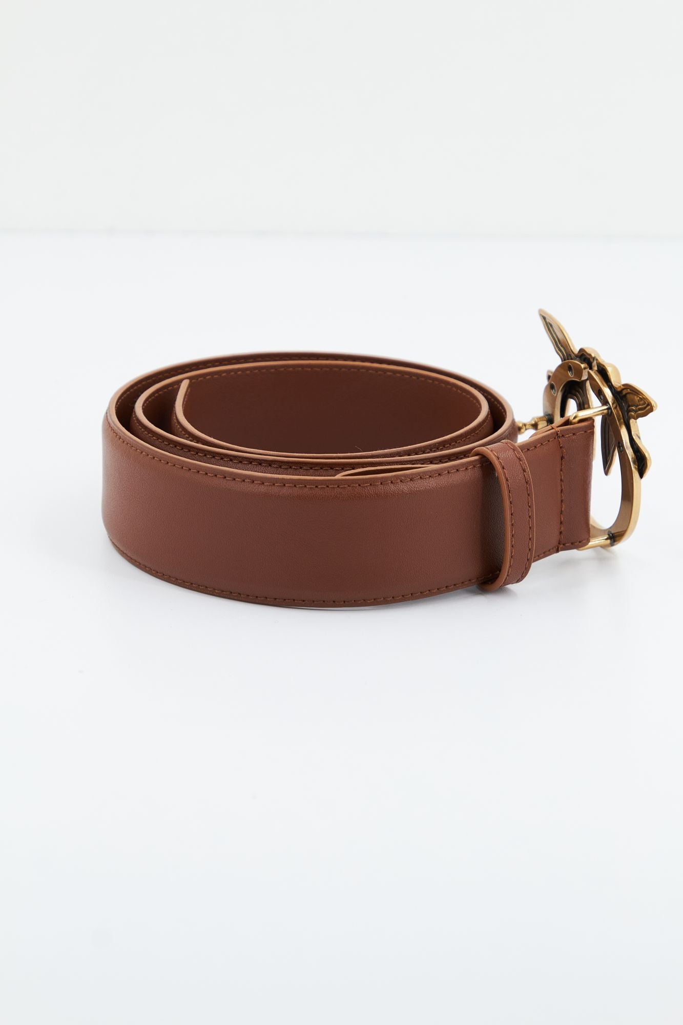 PINKO LOVE BERRY H4 BELT VITE en color MARRON (2)