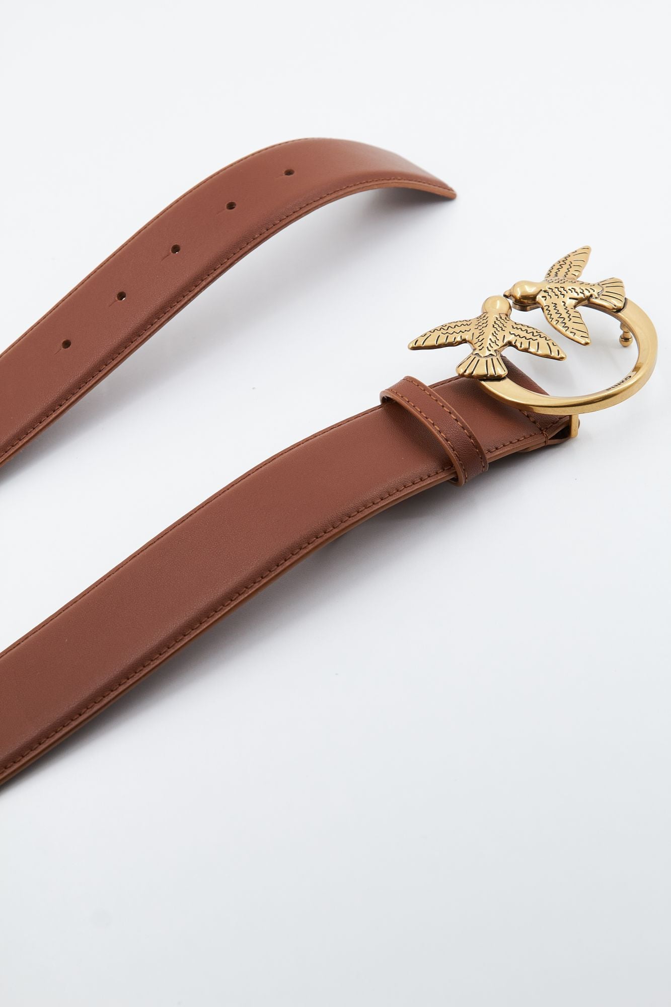 PINKO LOVE BERRY H4 BELT VITE en color MARRON (4)