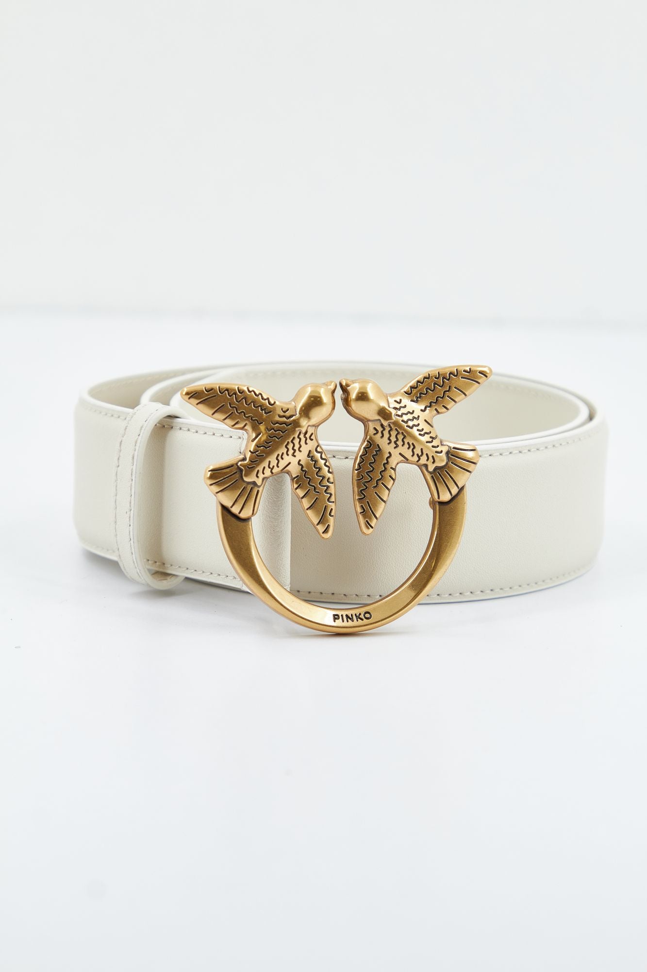 PINKO LOVE BERRY H4 BELT VITE en color BLANCO (1)