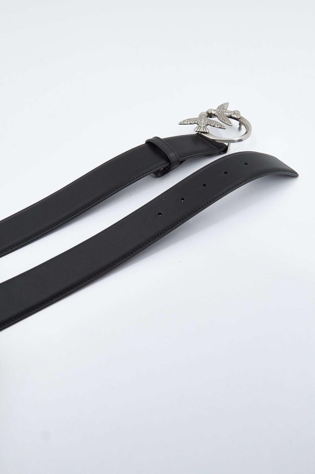 PINKO LOVE BERRY H4 BELT VITE en color NEGRO (4)