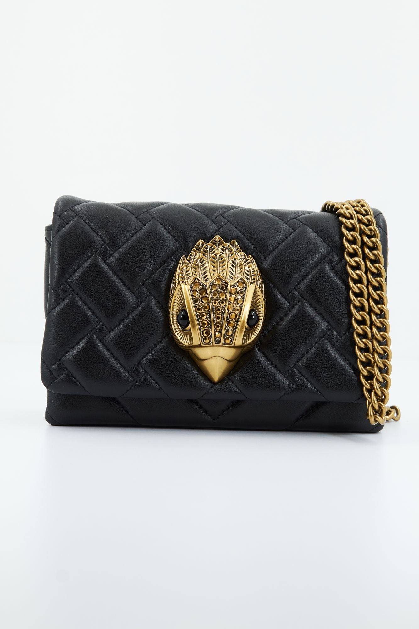 KURT GEIGER LONDON  LEATHER MINI KENSINGTON en color NEGRO (1)