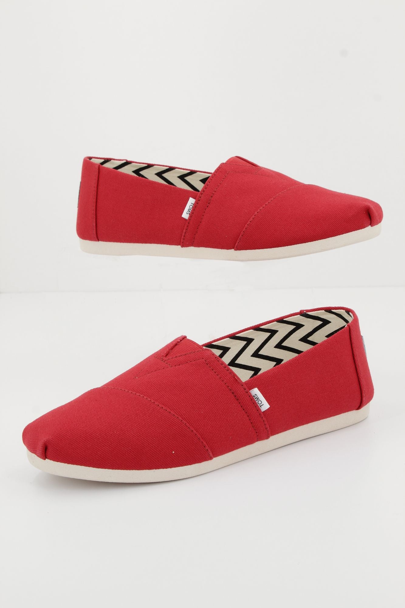TOMS RED RECYCLED COTTON CANVAS en color ROJO (1)