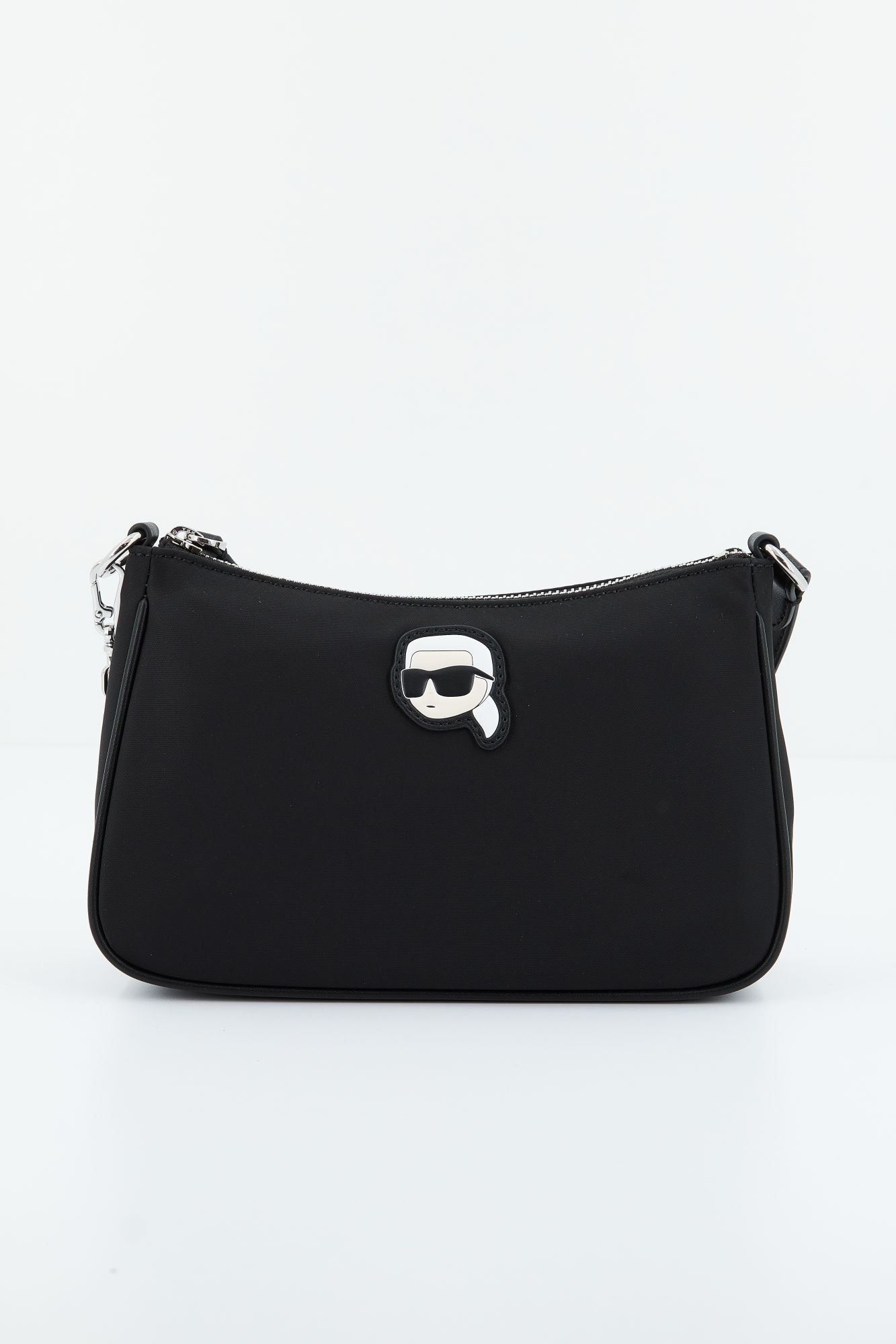 KARL LAGERFELD K/IKONIK 2.0 NYLON SM ZIP en color NEGRO (1)