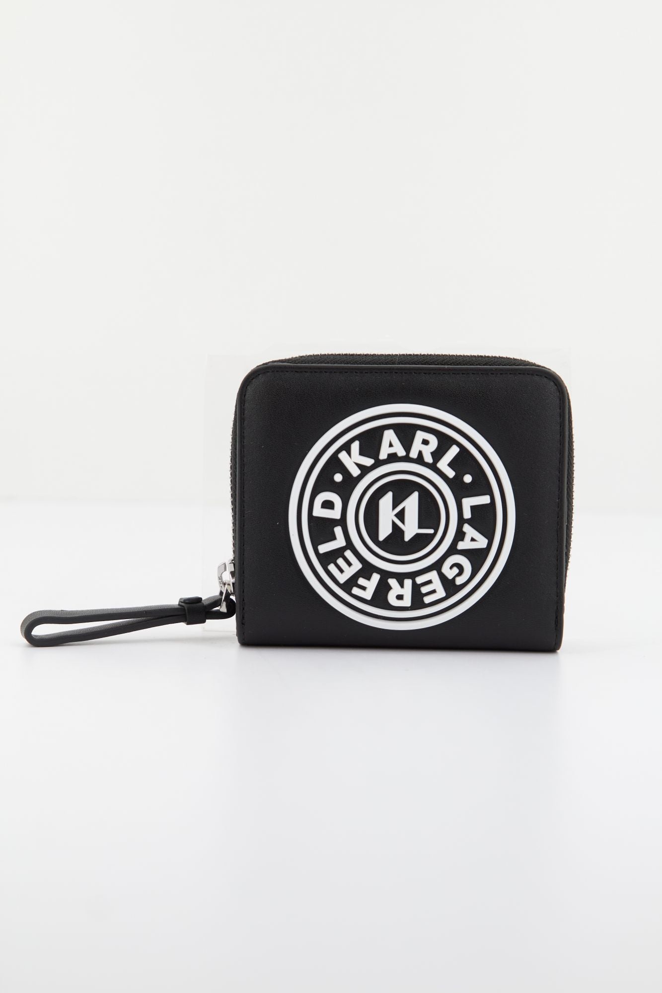 KARL LAGERFELD K/SKUARE BIFOLD ZIP WALLET en color NEGRO (1)