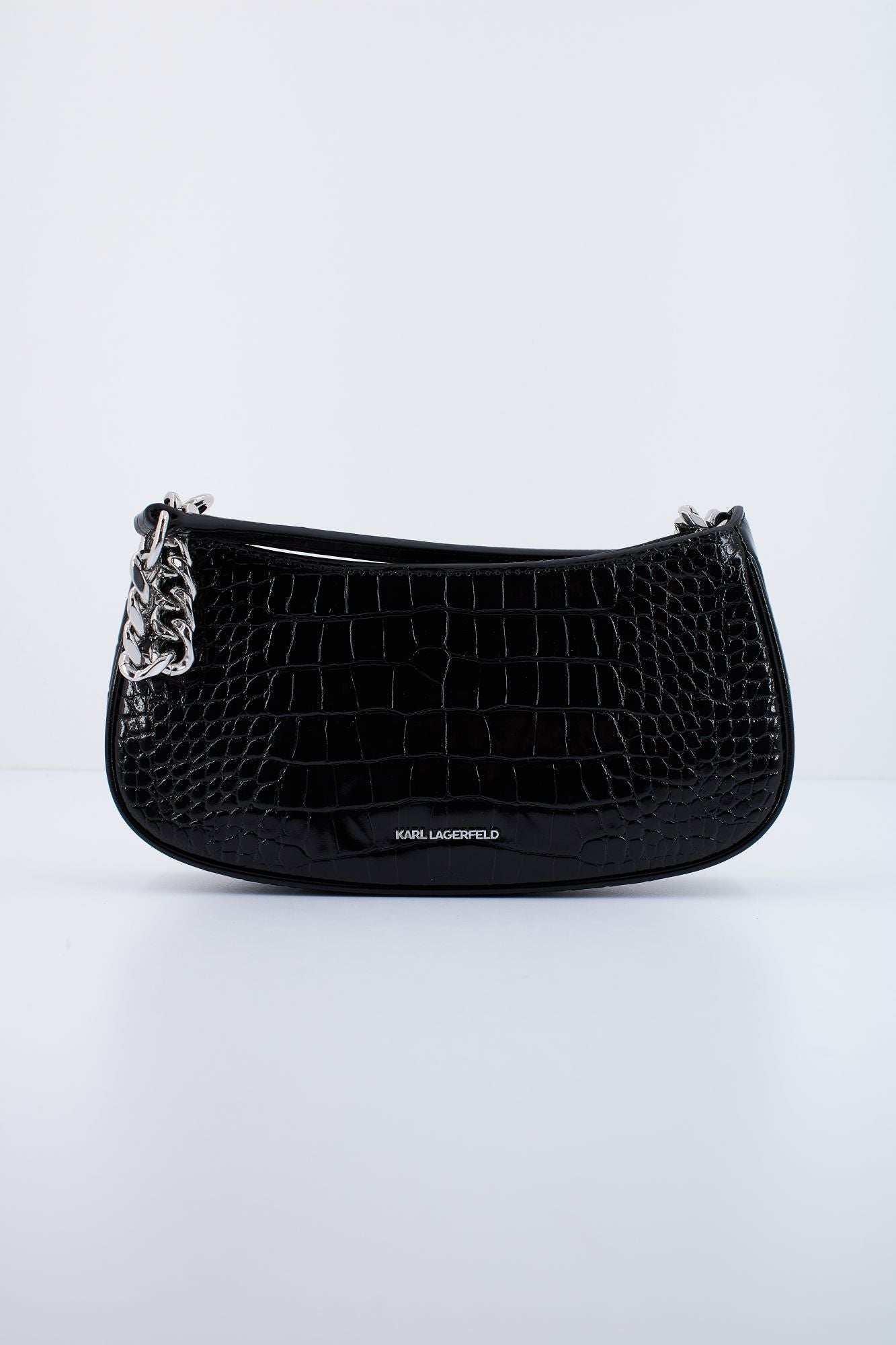 KARL LAGERFELD KAMEO SHOULDERBAG CROC en color NEGRO (3)