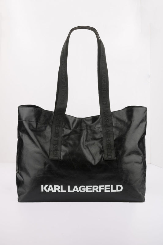 KARL LAGERFELD K/ESSENTIAL COATED SHOPPER en color NEGRO (1)