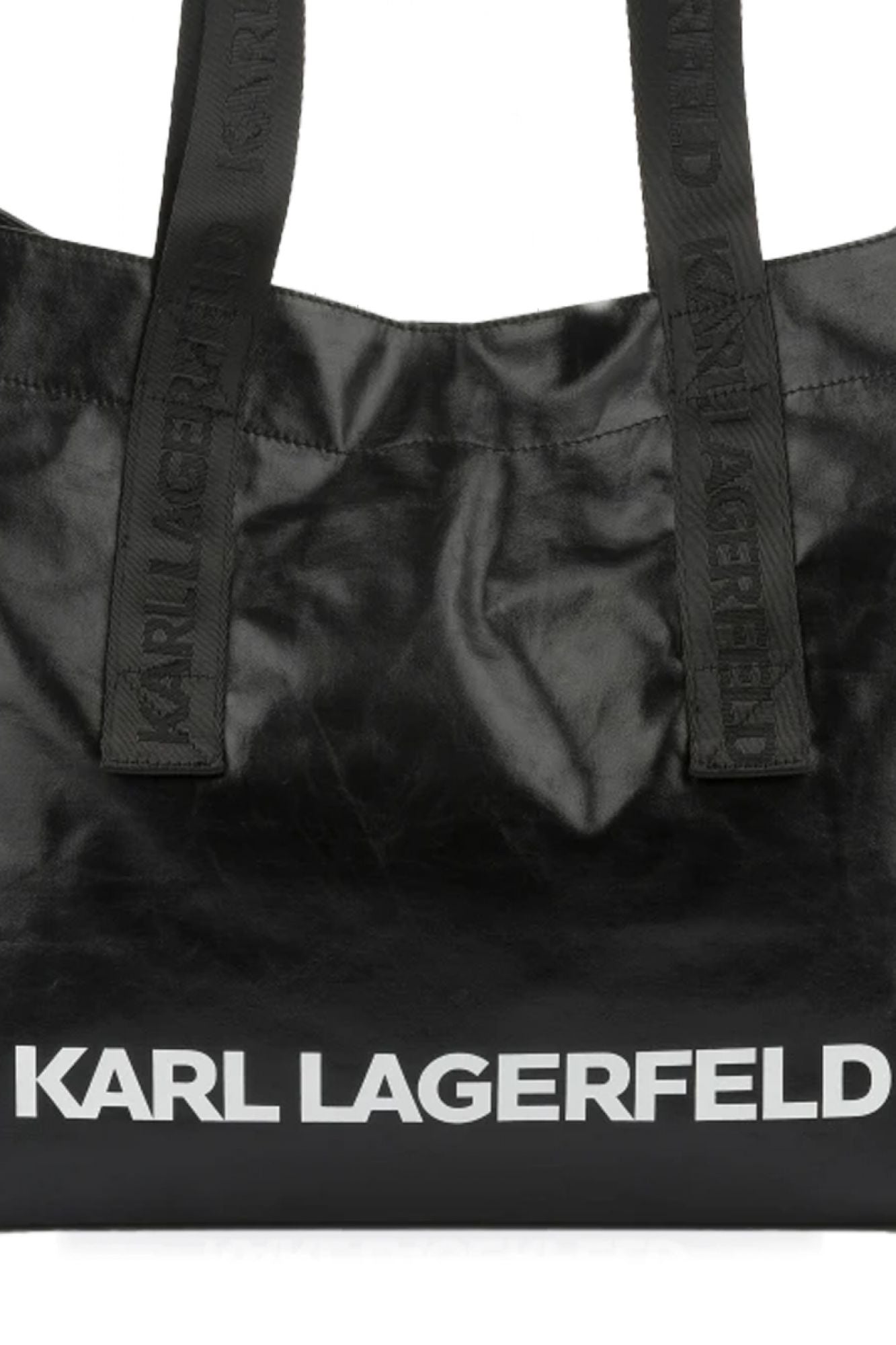 KARL LAGERFELD K/ESSENTIAL COATED SHOPPER en color NEGRO (4)