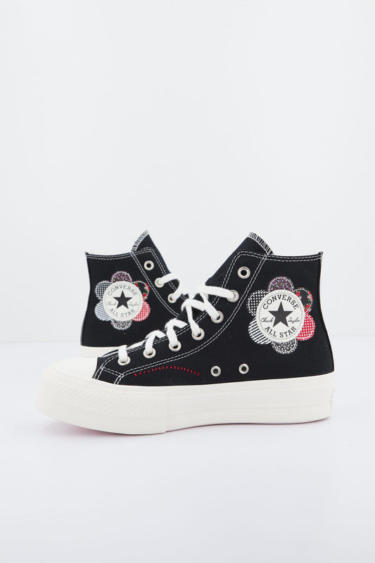 CONVERSE CHUCK TAYLOR ALL STAR LIFT PLATFORM CRAFTED PATCHWORK en color NEGRO (1)