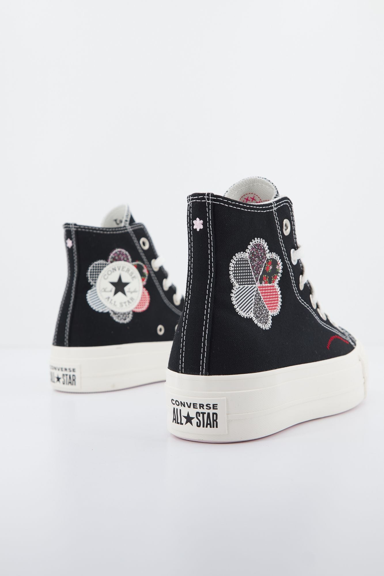CONVERSE CHUCK TAYLOR ALL STAR LIFT PLATFORM CRAFTED PATCHWORK en color NEGRO (4)