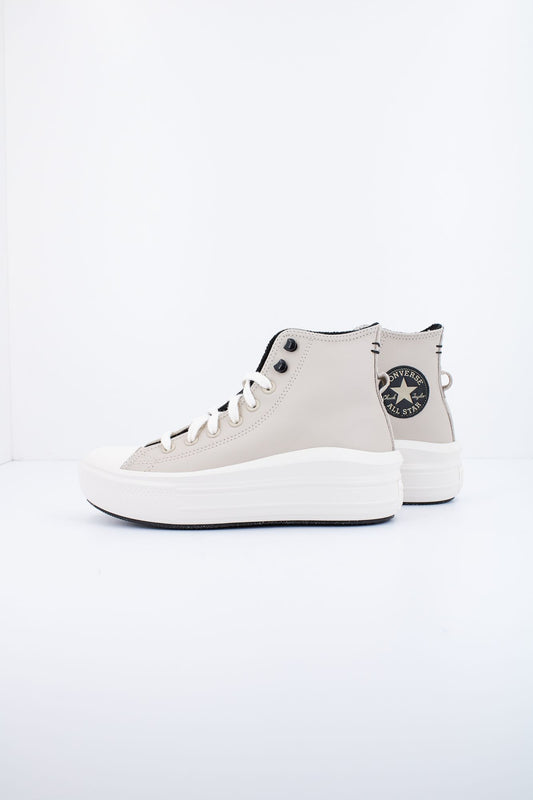 CONVERSE CHUCK TAYLOR ALL STAR MOVE PLATFORM FLEECE-LINED LEATHER en color BEIS (1)
