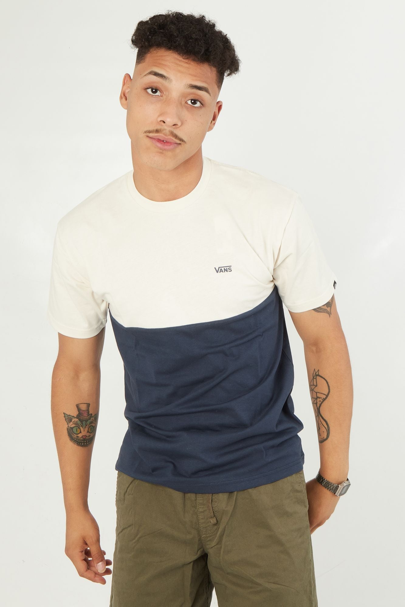 VANS COLORBLOCK TEE en color AZUL (1)