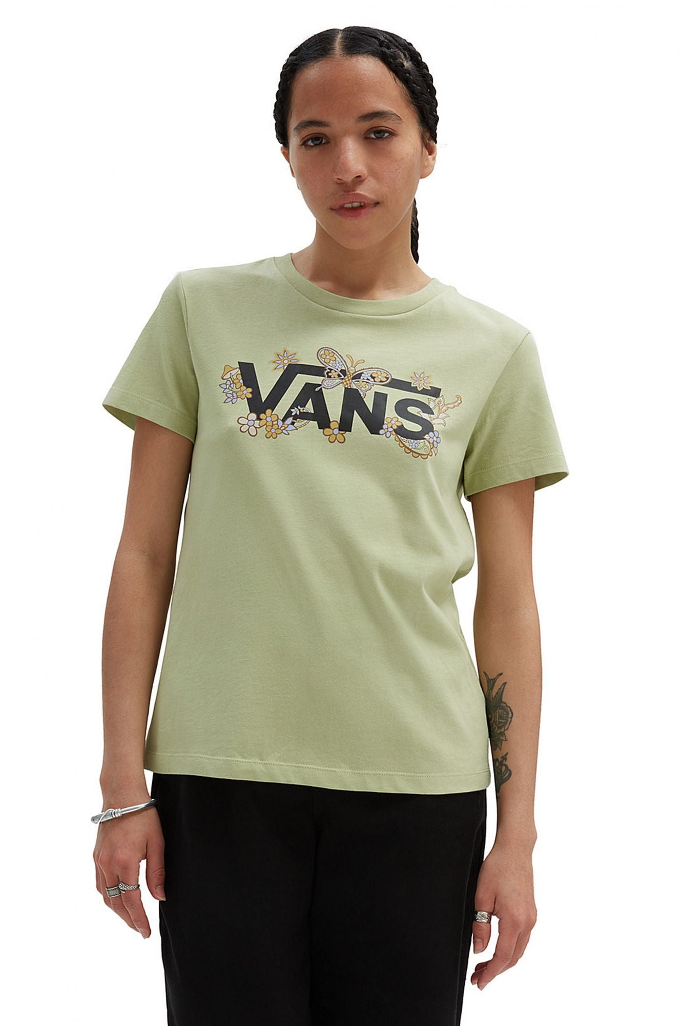 VANS TRIPPY PAISLEY CREW WINTER PEAR en color VERDE (1)