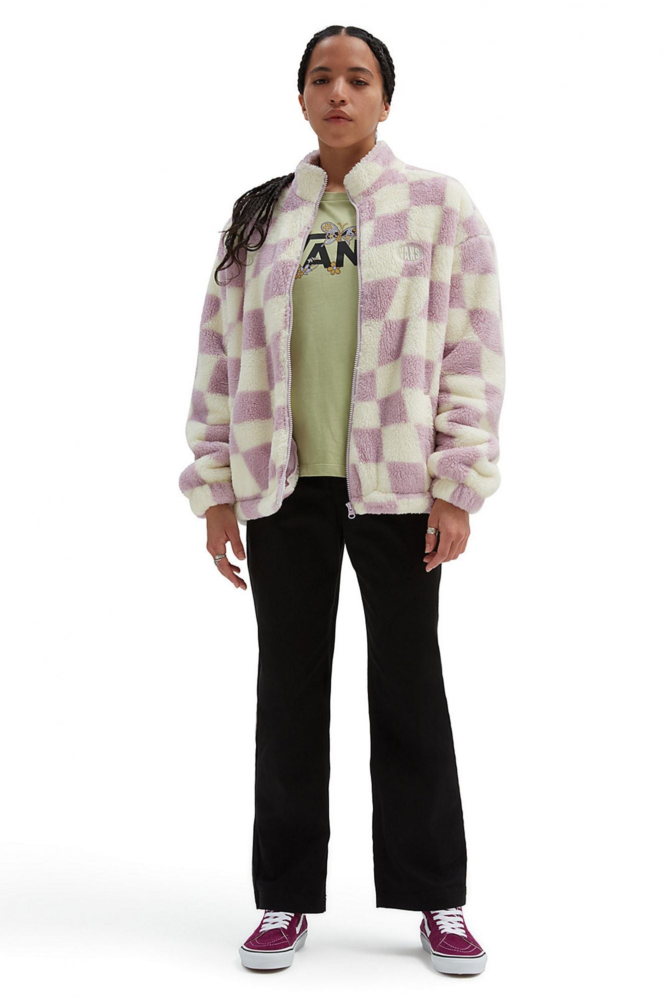 VANS TRIPPY PAISLEY CREW WINTER PEAR en color VERDE (4)